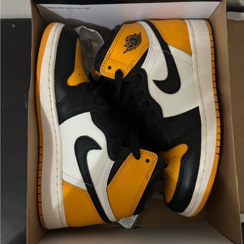 Nike Black and Yellow High-Top Sneakers